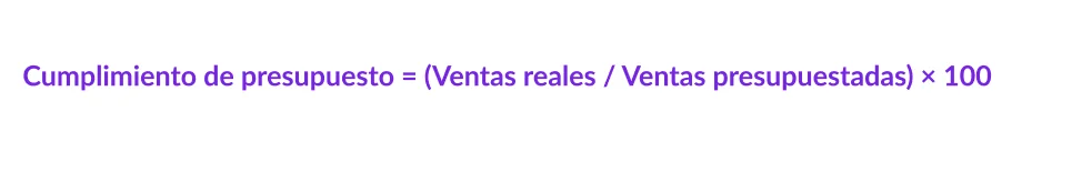 Cumplimiento de presupuesto de ventas
